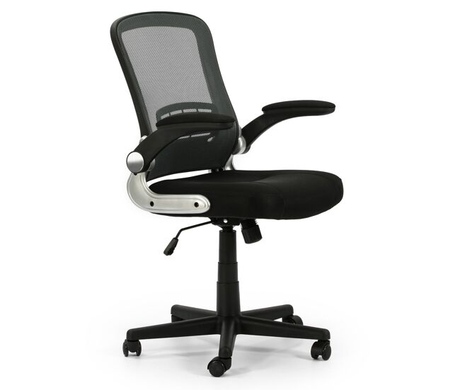 Sillón de oficina elevable y reclinable cosmos con respaldo de rejilla, color negro