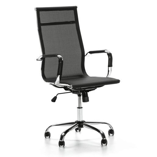 Cadeira de escritório slim reclinável, tecido respirável, altura ajustável, design ergonómico