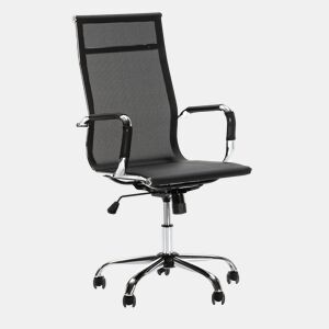 Cadeira de escritório slim reclinável, tecido respirável, altura ajustável, design ergonómico