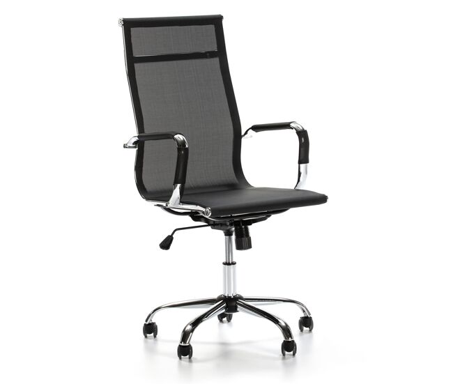 Sillón de oficina slim reclinable, tejido transpirable, altura ajustable, diseño ergonómico