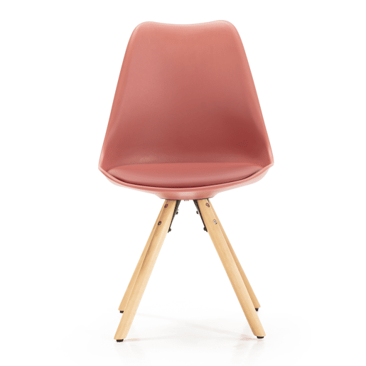 Conjunto de 2 cadeiras de jantar Jeff Nordic Style Red, certificado SGS, 54 x 49 x 84 cm