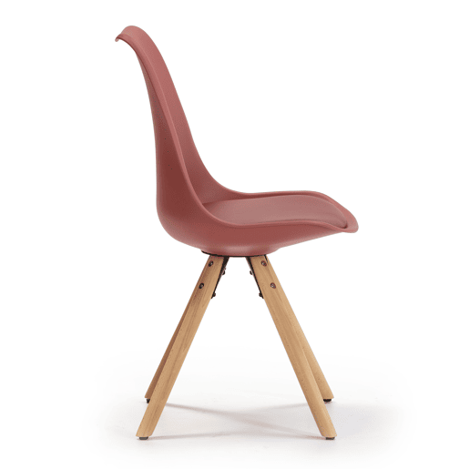 Conjunto de 2 cadeiras de jantar Jeff Nordic Style Red, certificado SGS, 54 x 49 x 84 cm