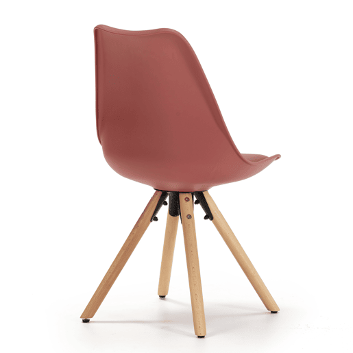 Conjunto de 2 cadeiras de jantar Jeff Nordic Style Red, certificado SGS, 54 x 49 x 84 cm