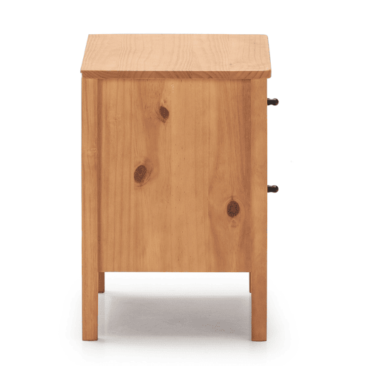 Mesa de cabeceira Luca 2 gavetas Carvalho, madeira maciça, 46 cm (L) 35 cm (P) 51 (A)