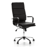 Cadeira de escritório Morgan Reclinável Morgan Preto, Couro Sintético, Altura Ajustável, Design Ergonómico
