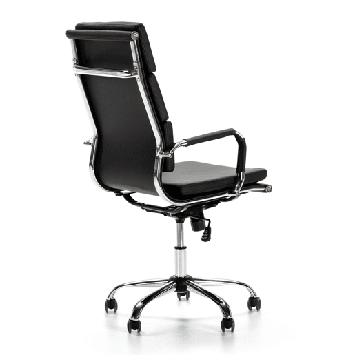 Cadeira de escritório Morgan Reclinável Morgan Preto, Couro Sintético, Altura Ajustável, Design Ergonómico