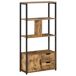 Estantería Homcom 4 estantes + 2 cajones + 1 armario marrón 122x58x24 cm 20 Estantería Homcom 4 estantes + 2 cajones + 1 armario marrón 122x58x24 cm 20 Marrón