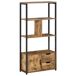 Estantería Homcom 4 estantes + 2 cajones + 1 armario marrón 122x58x24 cm 20 Estantería Homcom 4 estantes + 2 cajones + 1 armario marrón 122x58x24 cm 20 Marrón
