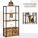 Estantería Homcom 4 estantes + 2 cajones + 1 armario marrón 122x58x24 cm 20 Estantería Homcom 4 estantes + 2 cajones + 1 armario marrón 122x58x24 cm 20 Marrón