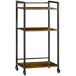 Estantería con Ruedas Acero, Melamina de Madera HOMCOM 50 Estantería con Ruedas Acero, Melamina de Madera HOMCOM 50 Rojo
