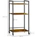 Estantería con Ruedas Acero, Melamina de Madera HOMCOM 50 Estantería con Ruedas Acero, Melamina de Madera HOMCOM 50 Rojo