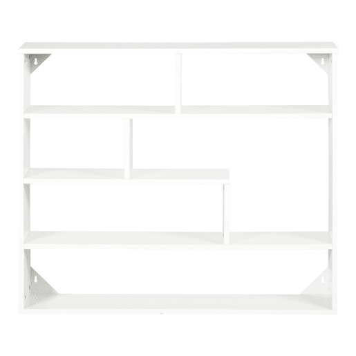 HOMCOM Estante de Parede de 4 Níveis com 7 Compartimentos Abertos para Sala de Estar Dormitório Escritório Estilo Moderno 94x19,5x80cm Branco