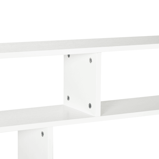 HOMCOM Estante de Parede de 4 Níveis com 7 Compartimentos Abertos para Sala de Estar Dormitório Escritório Estilo Moderno 94x19,5x80cm Branco