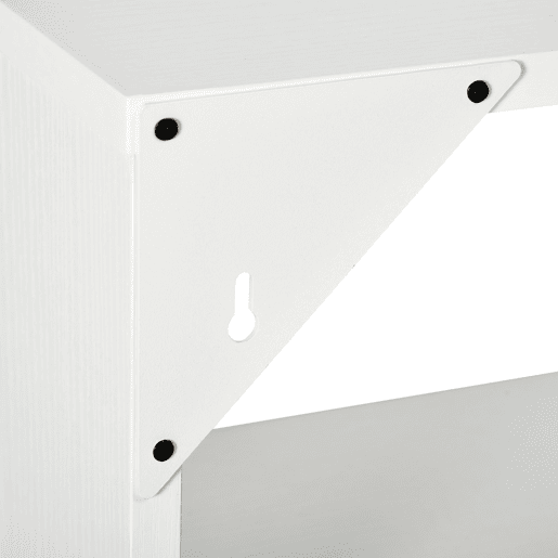 HOMCOM Estante de Parede de 4 Níveis com 7 Compartimentos Abertos para Sala de Estar Dormitório Escritório Estilo Moderno 94x19,5x80cm Branco