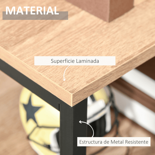 HOMCOM Estante para Livros com Múltiplas Prateleiras Abertas e 1 Armário com Porta Dupla Estante de Armazenamento para Escritório Sala de Estar 80x35x97cm Madeira Natural