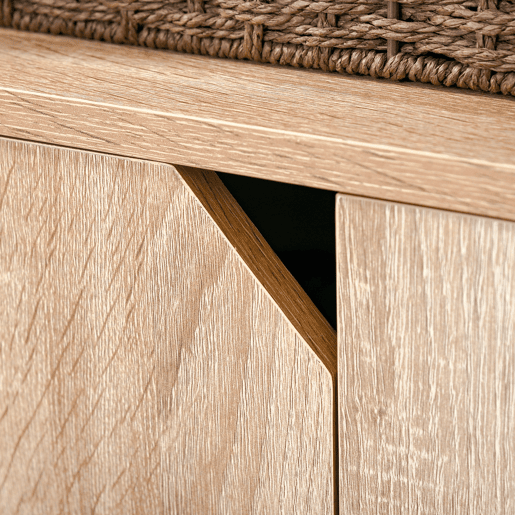 HOMCOM Estante para Livros com Múltiplas Prateleiras Abertas e 1 Armário com Porta Dupla Estante de Armazenamento para Escritório Sala de Estar 80x35x97cm Madeira Natural