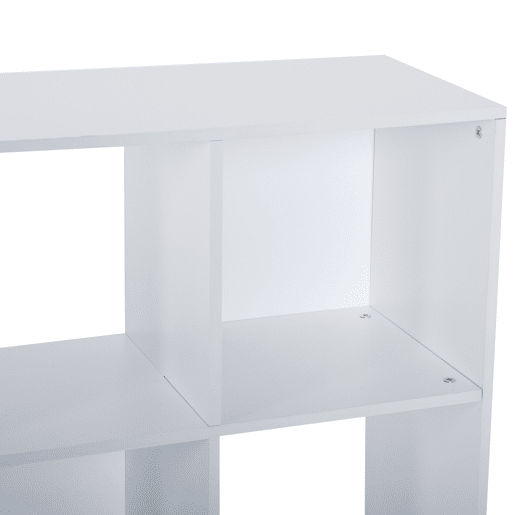 HOMCOM Estante para Livros de 3 Níveis Estante de Madeira com 9 Compartimentos Estante Modular 91,5x29,5x91,5 cm Branco
