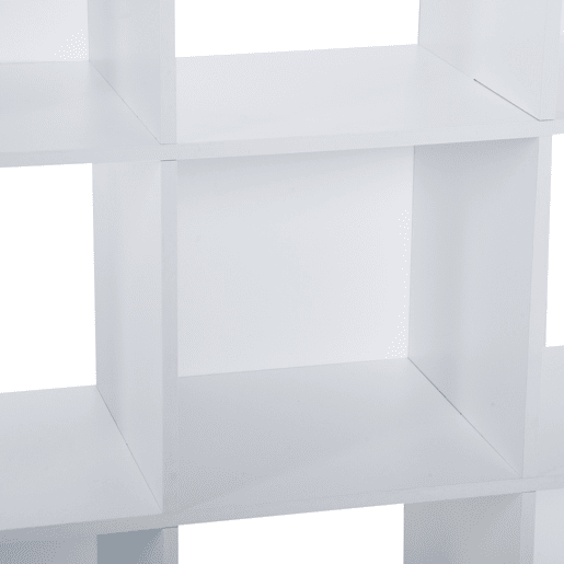 HOMCOM Estante para Livros de 3 Níveis Estante de Madeira com 9 Compartimentos Estante Modular 91,5x29,5x91,5 cm Branco