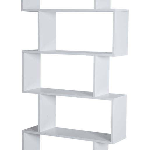 HOMCOM Estante para Livros Moderna Estante com 6 Prateleiras para Sala de Jantar Sala de Estar Estúdio 80x23x192 cm Branco