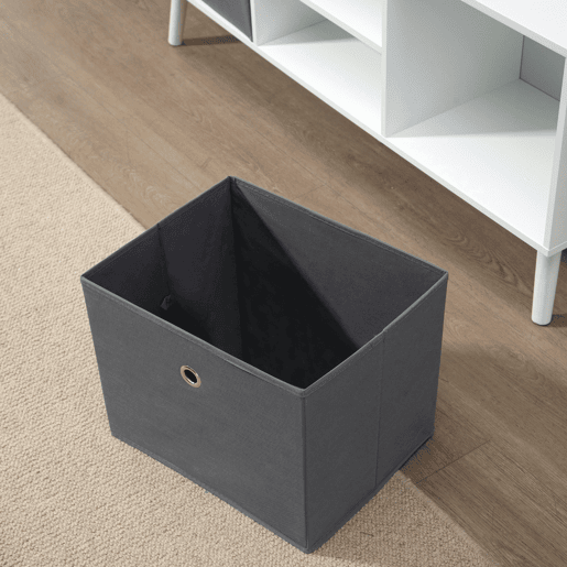 HOMCOM Móvel de TV para Televisores de até 50 Polegadas Móvel de Sala de Estar Moderno com 2 Gavetas de Tecido 2 Prateleiras Abertas e Orifício Passa Cabos 110x29x46,5cm Branco e Cinza
