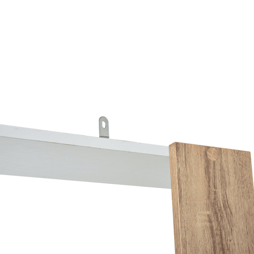 HOMCOM Prateleira de armazenamento com 5 prateleiras Estante multiuso para escritório com base elevada Design elegante 45x21x170 cm Branco e carvalho