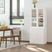 Armario de Libro MDF y Vidrio Templado HOMCOM 76 Armario de Libro MDF y Vidrio Templado HOMCOM 76 Blanco