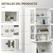 Armario de Libro MDF y Vidrio Templado HOMCOM 76 Armario de Libro MDF y Vidrio Templado HOMCOM 76 Blanco