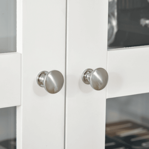 HOMCOM Vitrine para Sala de Estar Estante de Livros com 4 Portas e Prateleiras Superiores com Altura Ajustável Estilo Moderno Multiúso para Cozinha Escritório Dormitório 76x40x178,5 Branco