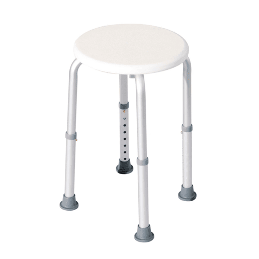 HOMCOM Banco de Duche Banco de Segurança para Duche com Altura Ajustável 32,2x41x35,5-54cm Branco