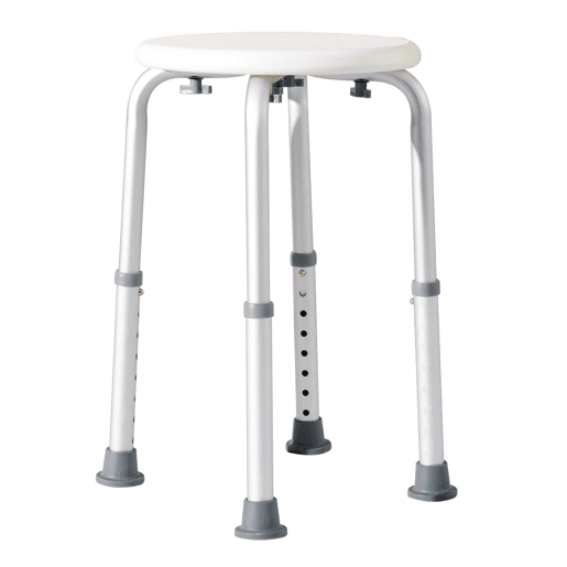 HOMCOM Banco de Duche Banco de Segurança para Duche com Altura Ajustável 32,2x41x35,5-54cm Branco