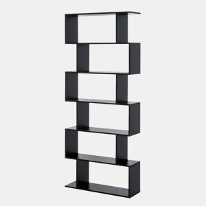 HOMCOM Estante para Livros Moderna Estante com 6 Prateleiras para Sala de Jantar Sala de Estar Estúdio 80x23x192 cm Preto