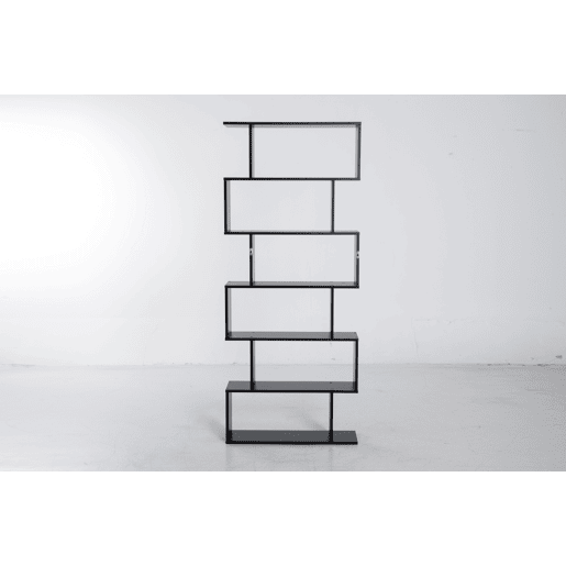 HOMCOM Estante para Livros Moderna Estante com 6 Prateleiras para Sala de Jantar Sala de Estar Estúdio 80x23x192 cm Preto