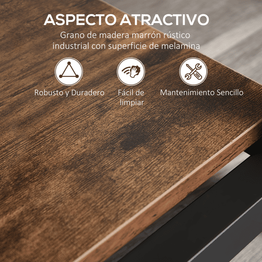HOMCOM Estantes de estilo industrial com 6 prateleiras abertas para livros Armazenamento da sala de estar Escritório 80x30x180 cm Castanho Rústico HOMCOM Estantes de estilo industrial com 6 prateleiras abertas para livros Armazenamento da sala de estar Escritório 80x30x180 cm Castanho Rústico