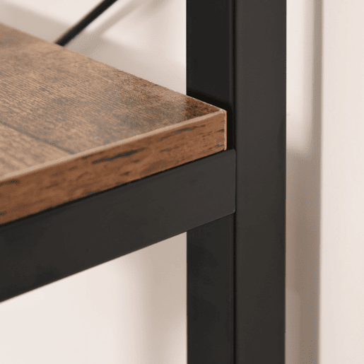 HOMCOM Estantes de estilo industrial com 6 prateleiras abertas para livros Armazenamento da sala de estar Escritório 80x30x180 cm Castanho Rústico HOMCOM Estantes de estilo industrial com 6 prateleiras abertas para livros Armazenamento da sala de estar Escritório 80x30x180 cm Castanho Rústico