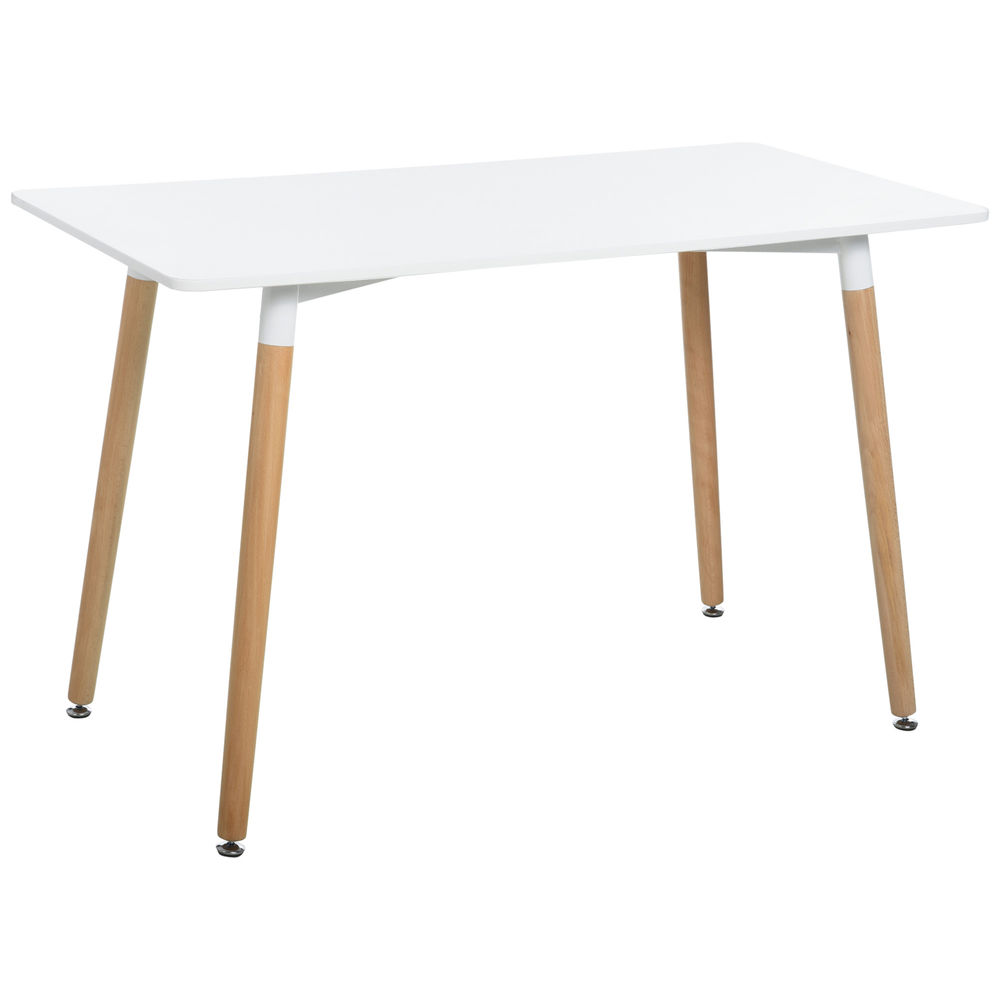 Mesa de Comedor Metal, Tablero de MDF de Grado E1, Madera de Haya 120x60