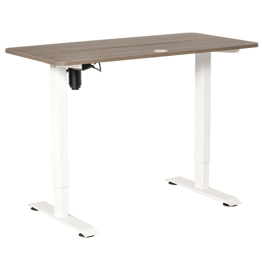 Vinsetto Secretária elétrica de pé Mesa ajustável em altura para escritório com 4 teclas de memória automática inteligente 120x60x72-116 cm moldura branca