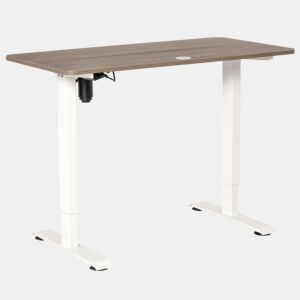 Vinsetto Secretária elétrica de pé Mesa ajustável em altura para escritório com 4 teclas de memória automática inteligente 120x60x72-116 cm moldura branca