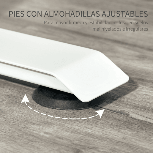 Vinsetto Secretária elétrica de pé Mesa ajustável em altura para escritório com 4 teclas de memória automática inteligente 120x60x72-116 cm moldura branca