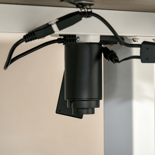 Vinsetto Secretária elétrica de pé Mesa ajustável em altura para escritório com 4 teclas de memória automática inteligente 120x60x72-116 cm moldura branca
