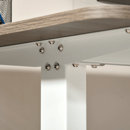 Vinsetto Secretária elétrica de pé Mesa ajustável em altura para escritório com 4 teclas de memória automática inteligente 120x60x72-116 cm moldura branca