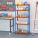 Estantería Metálica de Almacenaje MDF, Metal HOMCOM 80 Estantería Metálica de Almacenaje MDF, Metal HOMCOM 80 Naranja
