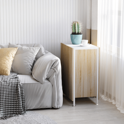 HOMCOM Mesa Dobrável de Arrumação 4 Prateleiras para Sala de Jantar Sala de Estar Mesa Auxiliar de Madeira 169x60x75 cm Carvalho e Branco