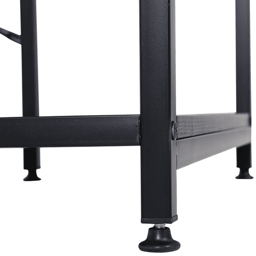 HOMCOM Secretária para escritorio com 3 prateleiras Pernas com Almofadas Ajustáveis Anti-derrapante Estrutura de metal 140x60x93 cm Preto HOMCOM Secretária para escritorio com 3 prateleiras Pernas com Almofadas Ajustáveis Anti-derrapante Estrutura de metal 140x60x93 cm Preto
