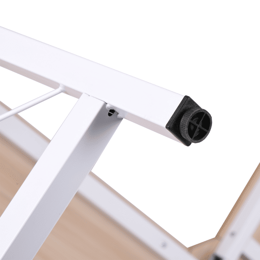 HOMCOM Secretária em Forma de L Secretária para Escritório com Estrutura de Metal Carga 70 kg Secretária de Canto para Escritório Estúdio 150x150x76 cm Madeira e Branco
