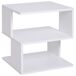 Mesilla Centro 2 Nivele Tablero de partículas HOMCOM 40x40 Mesilla Centro 2 Nivele Tablero de partículas HOMCOM 40x40 Blanco
