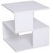 Mesilla Centro 2 Nivele Tablero de partículas HOMCOM 40x40 Mesilla Centro 2 Nivele Tablero de partículas HOMCOM 40x40 Blanco