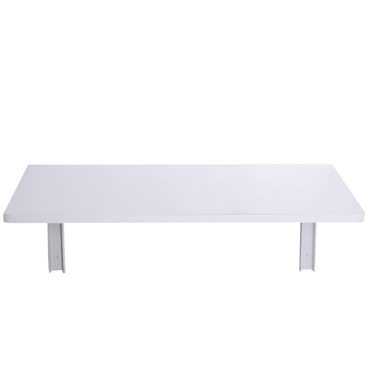 HOMCOM Mesa Dobrável de Parede Mesa Auxiliar Suspensa para Cozinha Sala de Jantar 60x40x20cm Branco