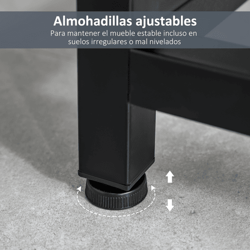 HOMCOM Consola Mesa de Entrada 120x34x81cm com 2 Gavetas e Pés Ajustáveis Móvel de Entrada de Estilo Moderno para Corredor Entrada Branco e Preto
