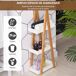 Armario de Baño Bambú, MDF kleankin, hogar - baño Armario de Baño Bambú, MDF kleankin, hogar - baño Blanco