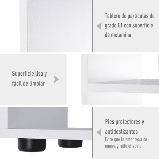 HOMCOM Estante Moderna, Biblioteca Estreita com 8 Prateleiras, Estante para Sala, Quarto, Escritório, 70x24x178 cm, Branco